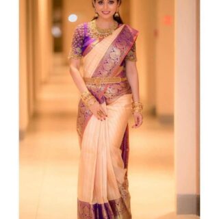 Admirable Peach Soft Silk Saree With Angelic Blouse Piece