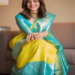 Pretty Yellow Soft Silk Saree With Extraordinary Blouse Piece